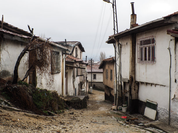 老安卡拉城堡周围的老安卡拉房屋。从城堡俯瞰城市全景图片下载