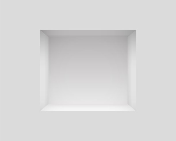 白色壁龛模型模板。图片下载