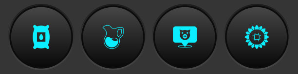 装满植物种子，牛奶罐玻璃，猪和向日葵图标。向量图片下载