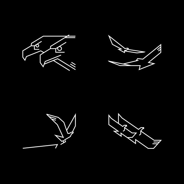 昂首挺胸，飞翔，猎鹰，老鹰图标设置图片下载