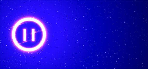 特别收集霓虹灯停止按钮。上传唯一的超级发光霓虹断点视频符号矢量。图片下载