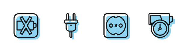 设置线电插座和低电量插头图片下载