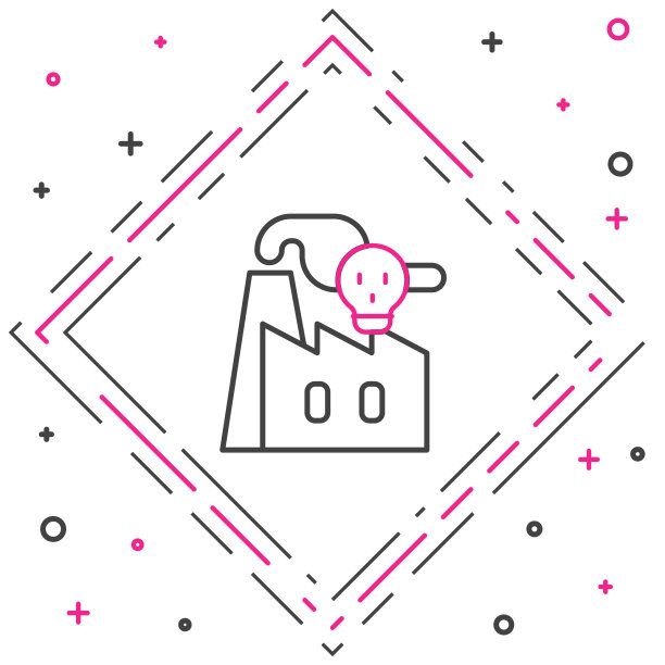 线烟从工厂图标孤立在白色上图片下载