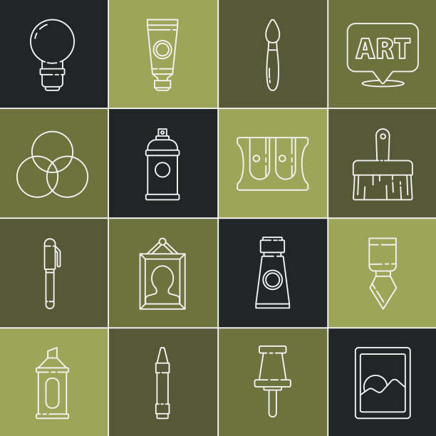 设置线条图形板调色板刀漆图片下载