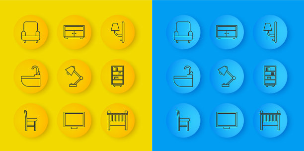 设置线椅洗脸盆与水龙头表图片下载