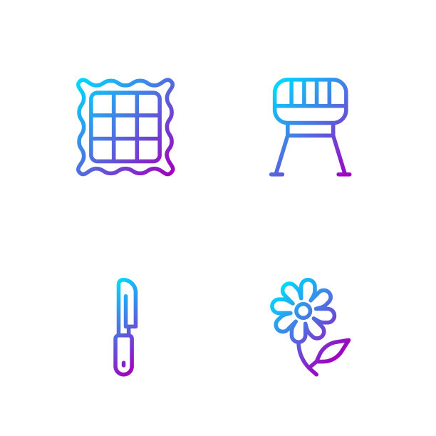 套线花刀和方格餐巾图片下载