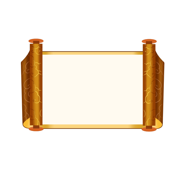 古风卷轴画轴图片下载