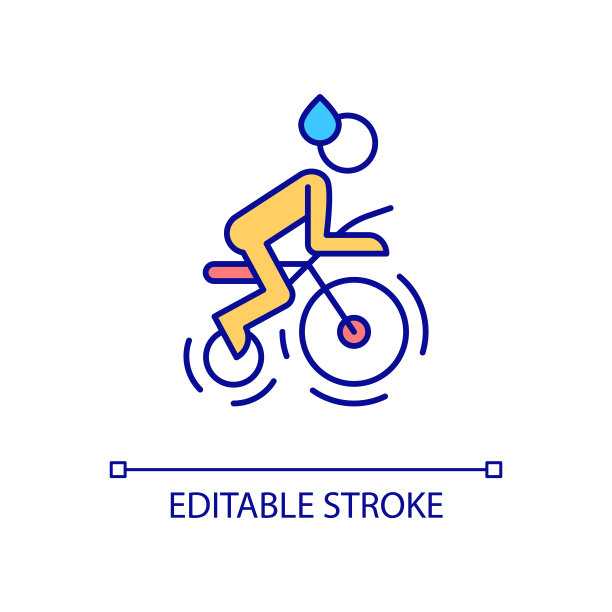 自行车训练器RGB颜色图标图片下载