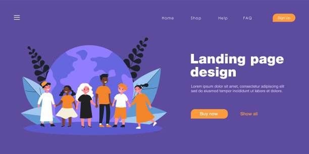 不同国籍的孩子们站在地球面前图片下载