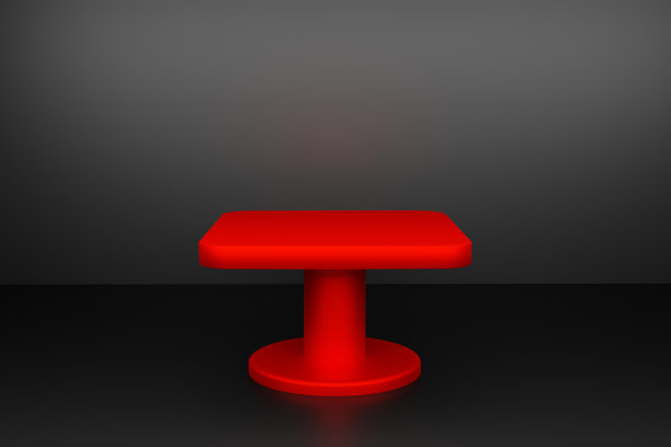 抽象的产品展示平台，红色的讲台，黑色的背景图片下载
