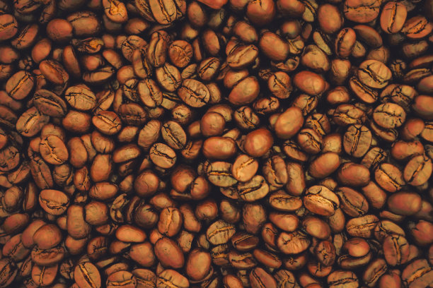 烘焙咖啡豆质感。图片下载