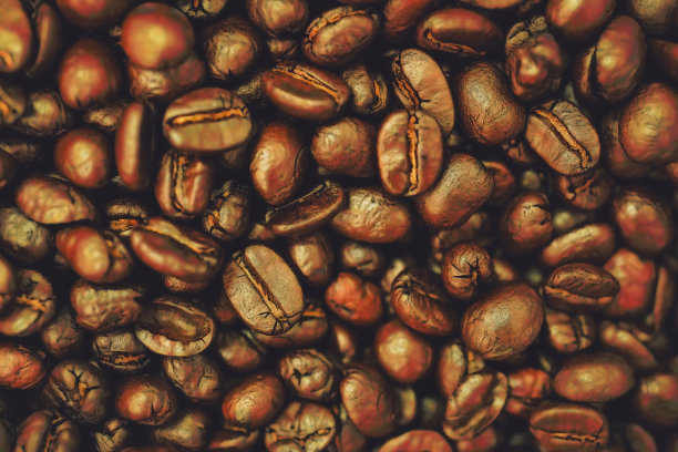烘焙咖啡豆质感。图片下载