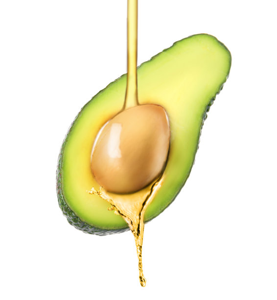 白色背景上的牛油果油和新鲜水果图片下载