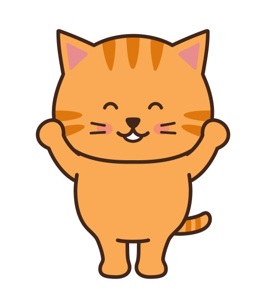 虎斑猫感到非常高兴。图片下载