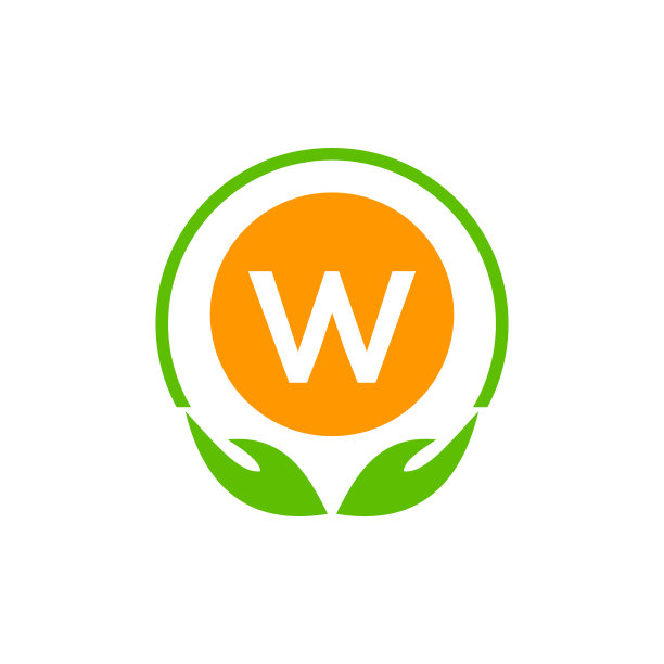 医疗保健图标医疗药房标志上字母W.健康，慈善标志与W标志模板图片下载