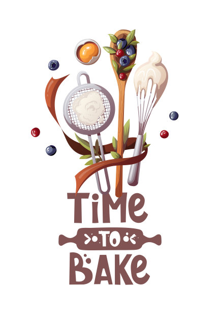 面粉筛，搅拌器，木勺。烘焙、烘焙店、烹饪、甜食、甜点、糕点概念。图片下载