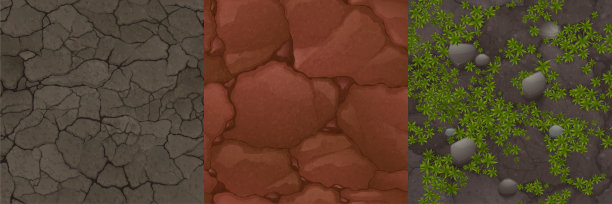 地面纹理有石头和草，干燥的土壤图片下载