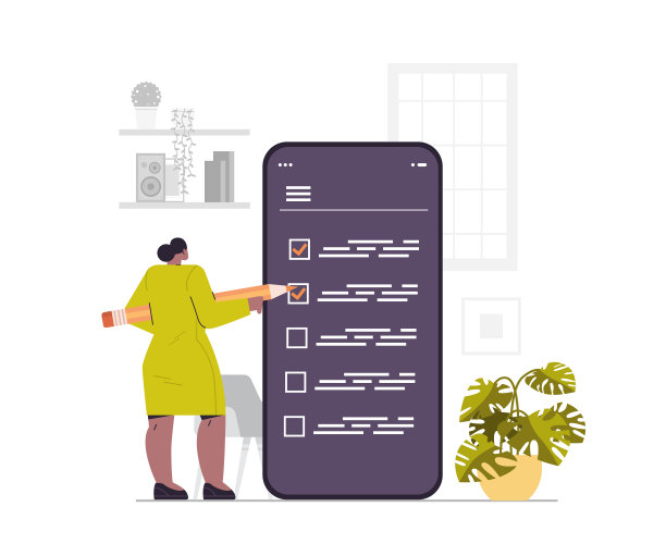 非裔美国女商人在商业组织目标成就清单上标记完成的任务图片下载