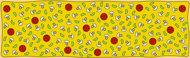 全景现实披萨背景，网页模板-矢量图片下载