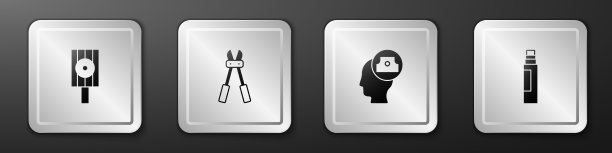 设置喷雾罐喷嘴帽螺栓切割器和记号笔图片下载