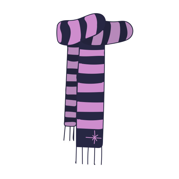 条纹围巾，蓝紫色涂鸦图片下载