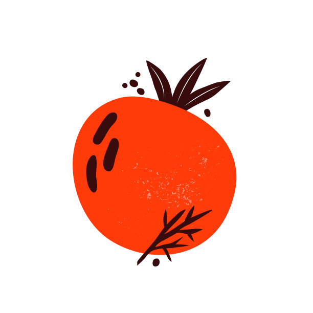 红色的番茄在白色的背景。健康的蔬菜。饮食，素食，天然食品。适当的营养。手绘矢量平面插图图片下载