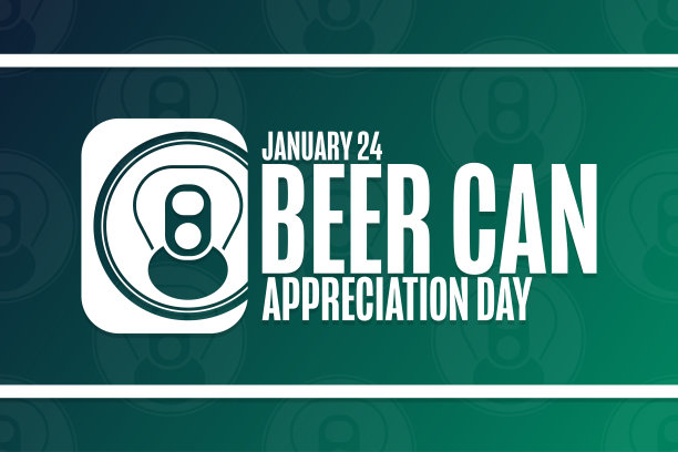 啤酒罐鉴赏日。1月24日。节日的概念。模板背景，横幅，卡片，与文字题字海报。向量EPS10插图。图片下载