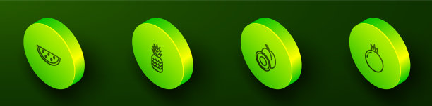 设置西瓜、菠萝、李子等距线图片下载