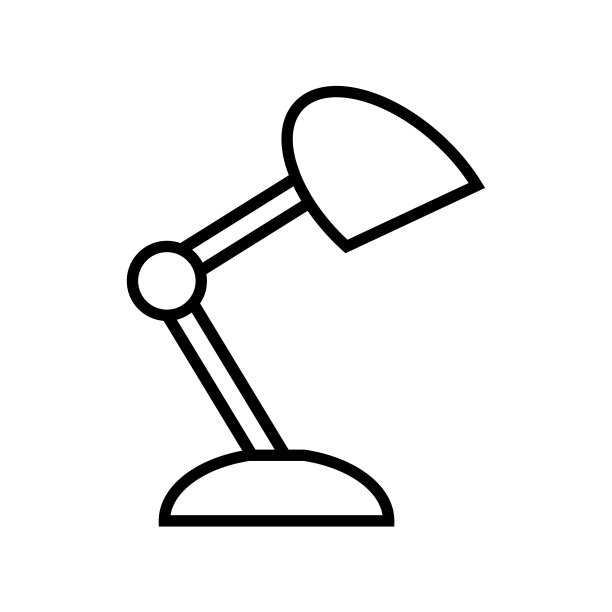 表灯线图标，矢量标志孤立在白色背景上图片下载