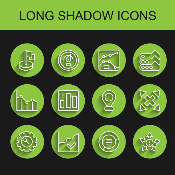 设置线扳手和齿轮，财务增长，旗帜，饼图信息图，许多方式方向箭头，和位置图标。向量图片下载