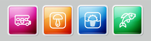 设置房车行房车蘑菇日出图片下载