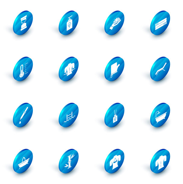 设置精油瓶，莲花，毛巾堆，桑拿温度计，移液器，按摩，日光浴床，雨伞和手套图标。向量图片下载