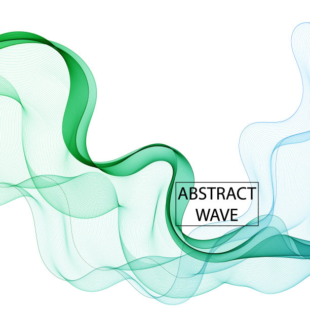 抽象的绿色浪潮。波浪图案作为设计元素。每股收益10图片下载