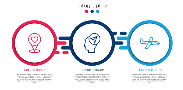 以心、人、面设定线位。业务信息模板。向量图片下载