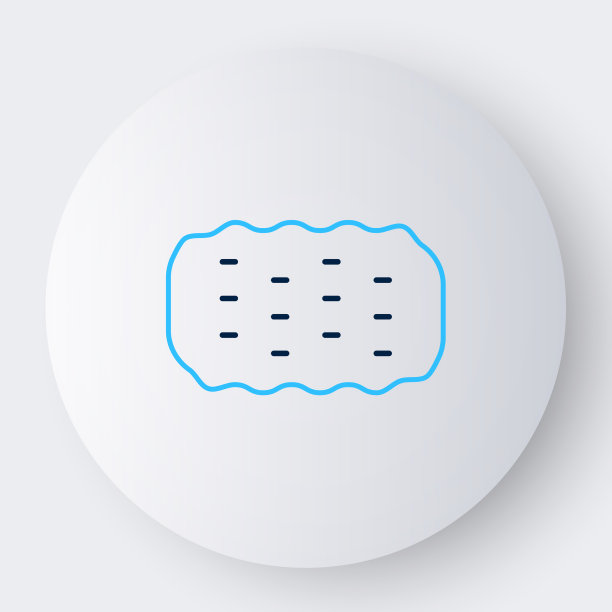 线海绵图标孤立在白色背景上图片下载