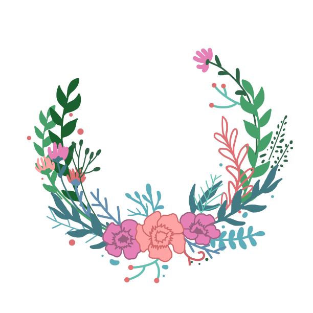 小清新植物花草边框图片下载