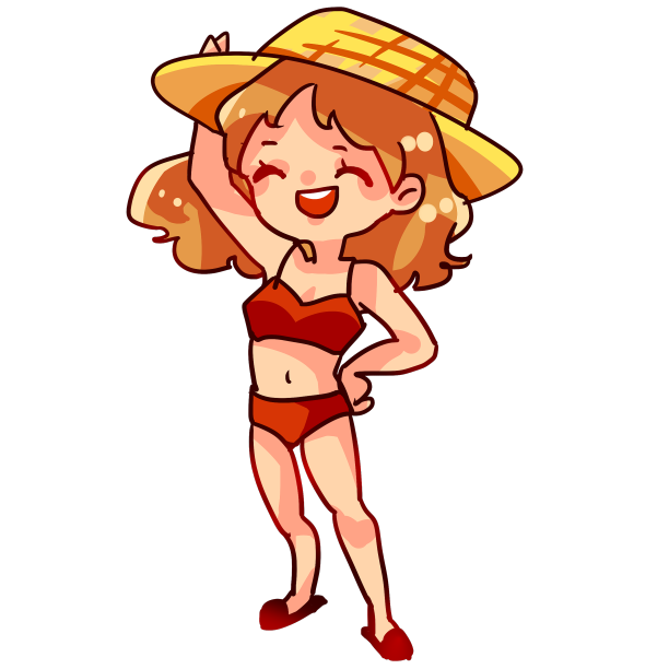 夏天夏季沙滩玩耍人物图片下载