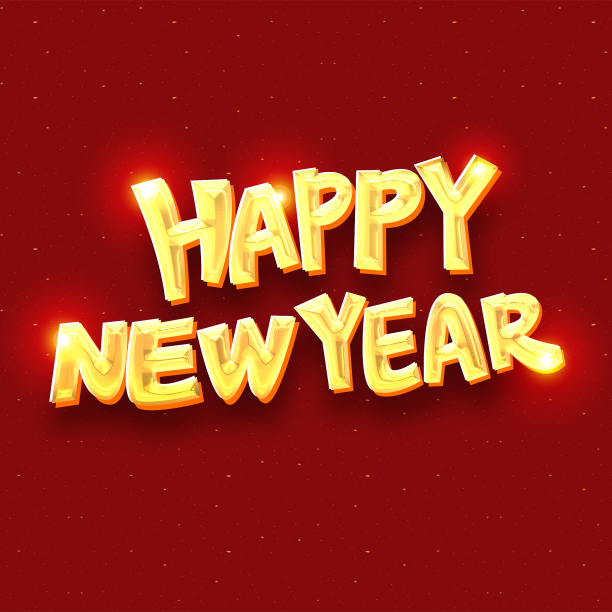 happynewyear新年快乐创意字体设计图片下载
