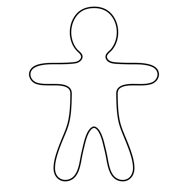 姜饼人。草图。矢量插图。姜饼。人的形象。手是传播。涂鸦风格。在一个孤立的背景上概述。节日算甜点。图片下载