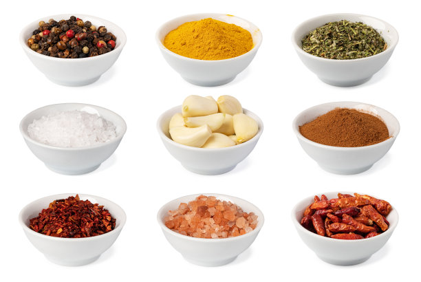 一套加香料的碗图片下载