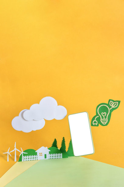 自然中的清洁能源概念：风力涡轮机，可再生能源图片下载