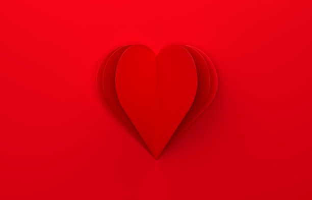 折纸心形和情人节背景图片下载