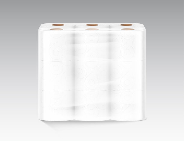 一套厕纸在电影模型。图片下载
