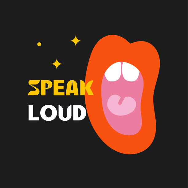 现代流行插图与动机短语设置。嘴巴说话。明亮的颜色。社会问题。个人的支持。心理健康。图片下载