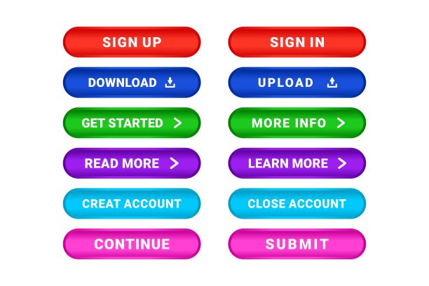 网页点击按钮矢量设计集合图片下载