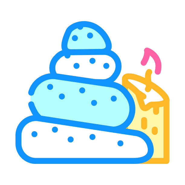 禅宗配件彩色图标矢量插图图片下载