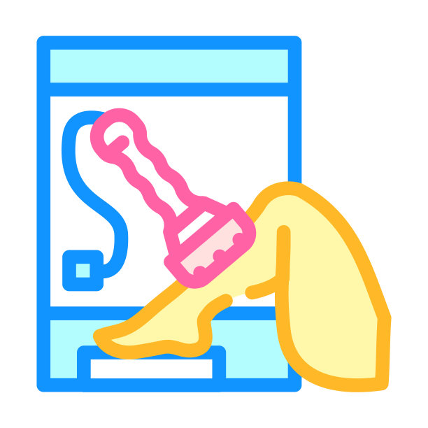 激光脱毛颜色图标矢量插图图片下载