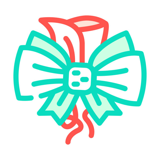 Boutonniere新郎花装饰颜色图标矢量插图图片下载