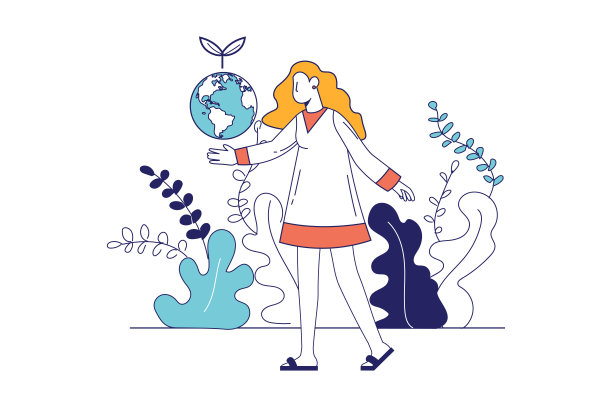 地球日概念在平线设计图片下载