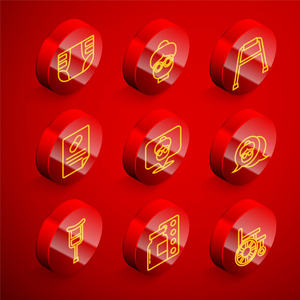 设置线成人尿布，祖母，沃克，医疗处方，疗养院，拐杖或拐杖和药丸吸罩包图标。向量图片下载